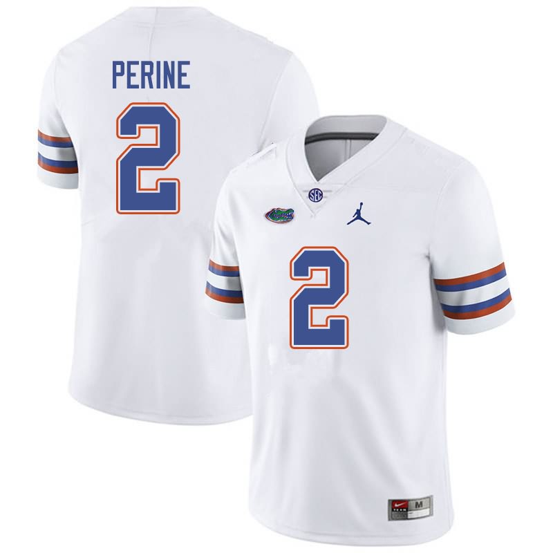 NCAA Florida Gators Lamical Perine Men's #2 Jordan Brand White Stitched Authentic College Football Jersey IOE1464WV